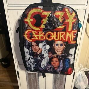 Ozzy  Black and Red Graphic Backpack